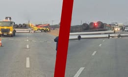 Truck Overturns on N1 North Near Mekete Lodge, Causing Major Traffic Disruption